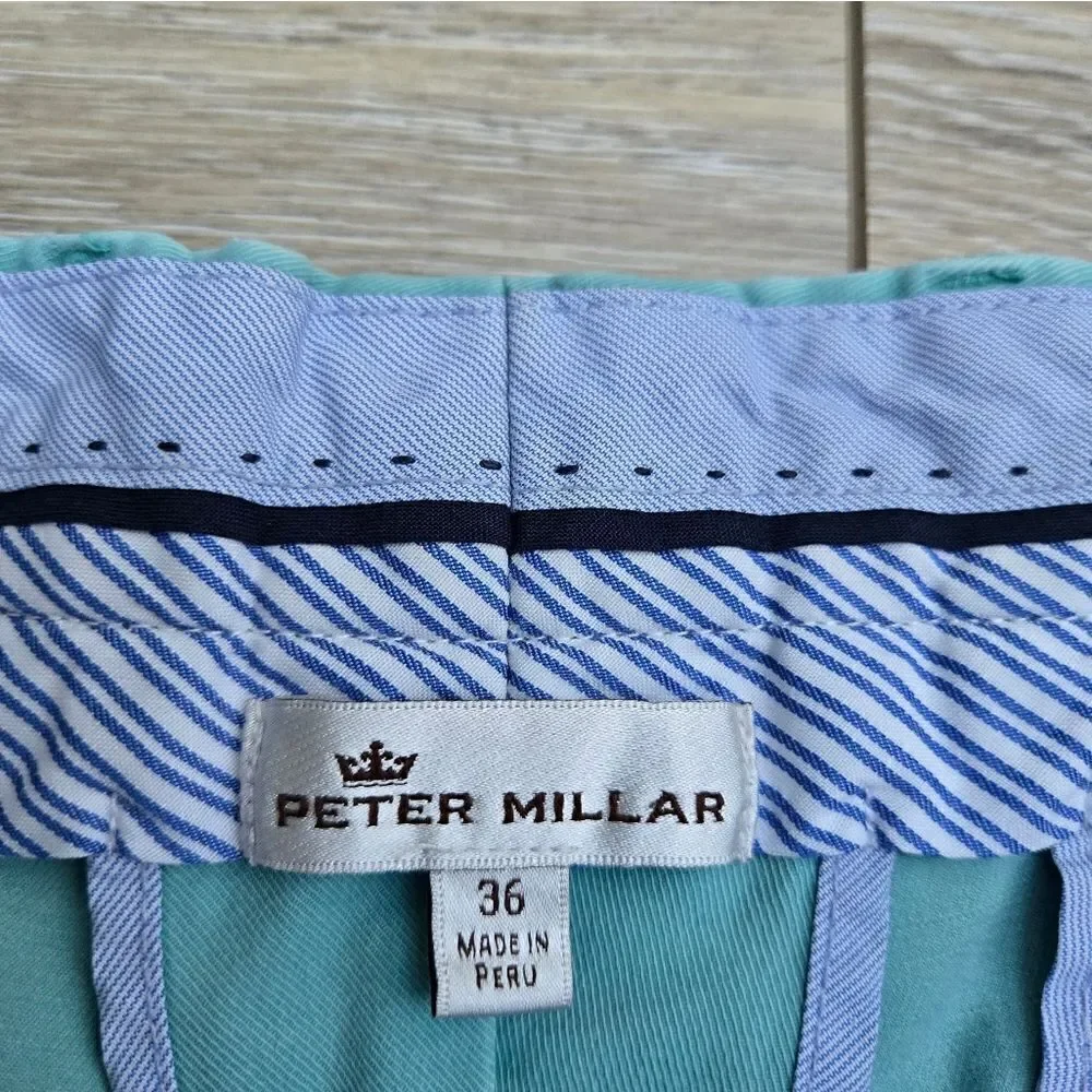Peter Millar shorts aqua blue green size 36
